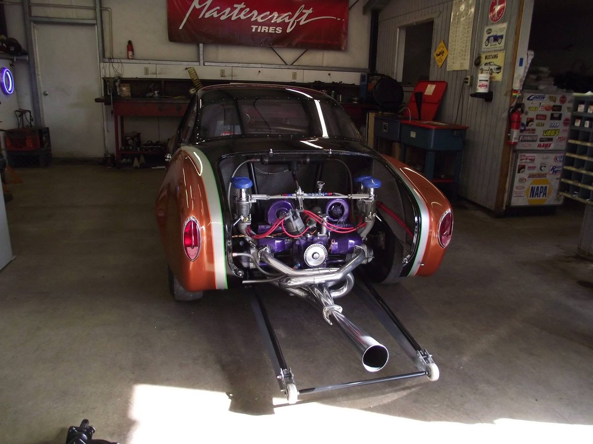Custom engine and exhaust work on a build at M.D. Automotive, Sutherlin OR